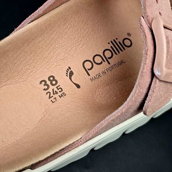 Papillio by Birkenstock Two-Strap Arizona Chunky Pink Sandals Women's Size 7 - Picture 12 of 12